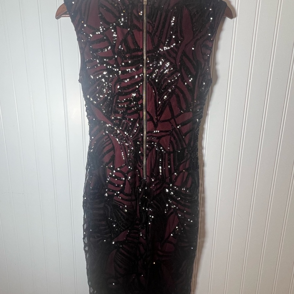 Elegant Glamorous Sequined Dress size M Stretchy valentine party holiday cruise - Picture 4 of 7